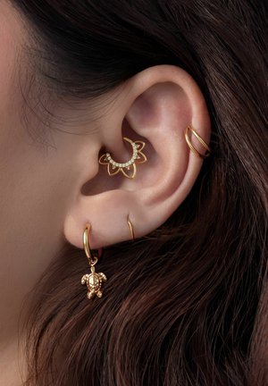 Wildcat, LITTLE TURTLE HOOPS PAIR - Earrings - Gold