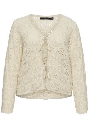 Vero Moda Curve, AVA V NECK TIE STRING  - Strickjacke - birch