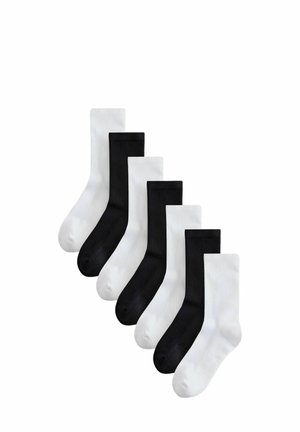 Next, RIBBED SPORT ANKLE SOCKS 7 PACK - Socken - black white