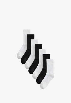 Next, RIBBED SPORT ANKLE SOCKS 7 PACK - Socks - black white