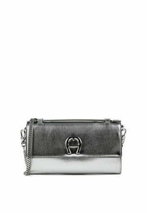 AIGNER, Clutch - silver coloured