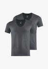 Daily Comfort 2-Pack Deep V Neck - Undershirt - dark grey heather