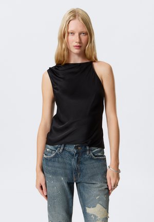 DRAPED - Blouse - black