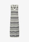 KAANNA - Robe longue - chalk midnight m wavy lines