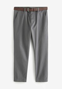 Next BELTED STRETCH 2 PACK- SLIM FIT - Vászonnadrágok - navy grey