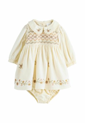 REGULAR FIT - EMBROIDERED LONG SLEEVE AND SET 2 PIECE - Freizeitkleid - cream