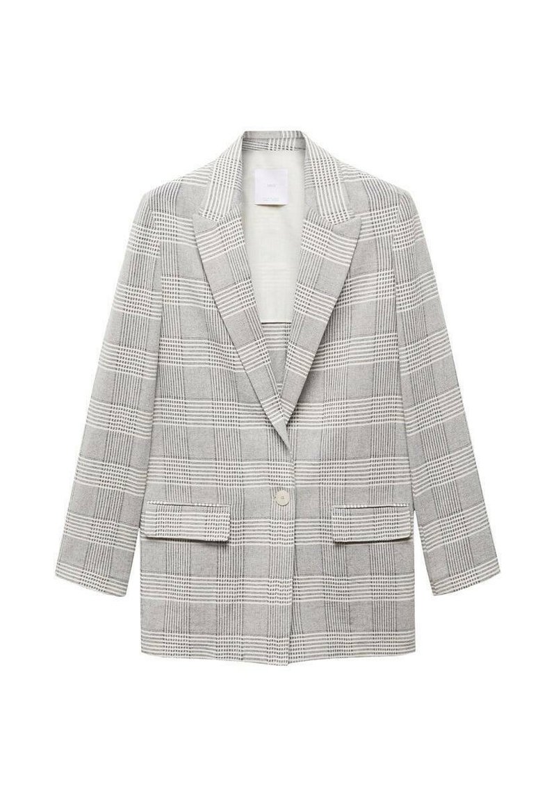 Mango Halflange jas grijs