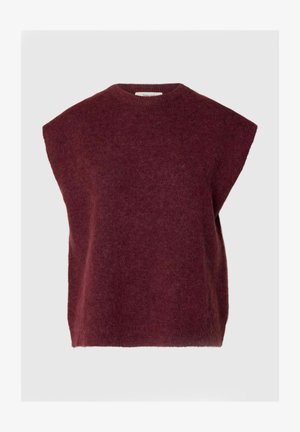 Selected, SLWLULU SL KNIT VEST NOOS - Βασικό μπλουζάκι - tawny port
