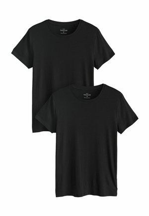 REGULAR FIT  2 PACK  - T-shirts basic - black