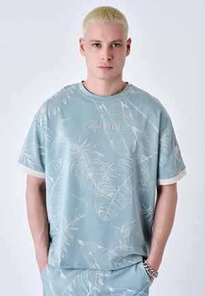 IMPRIMÉ LUXURIANT - Camiseta estampada - bleu vert