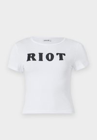 NMMOLLY GRUNGE - Triko s potiskem - bright white