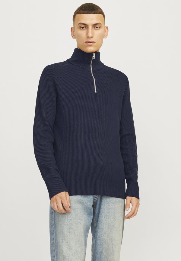 JJEPERFECT HALF ZIP - Jumper - blau