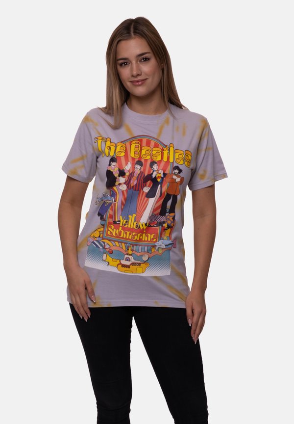 THE BEATLES SUBMARINE BAND DYE WASH  - Print T-shirt