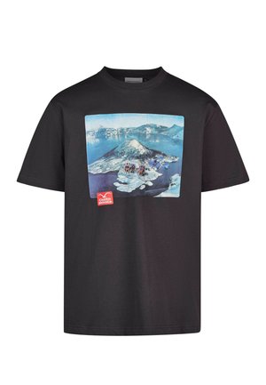 Cleptomanicx, T-SHIRT NEW HOLIDAY - Print T-shirt - blue graphite