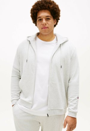 PLUS TH ORIGINAL TERRY ZIP-THRU LOUNGE - Sweatjacke - ice grey heather