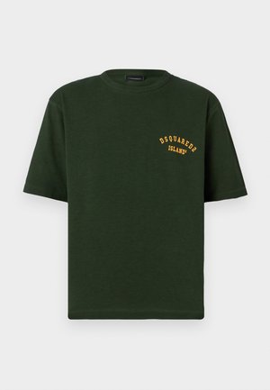 LOOSE FIT - Tričko s potlačou - military green