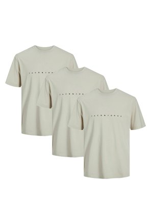 3ER PACK STAR JJ - T-shirt print - moonbeam