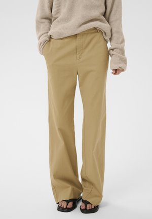 BOOTCUT - Hlače - latte