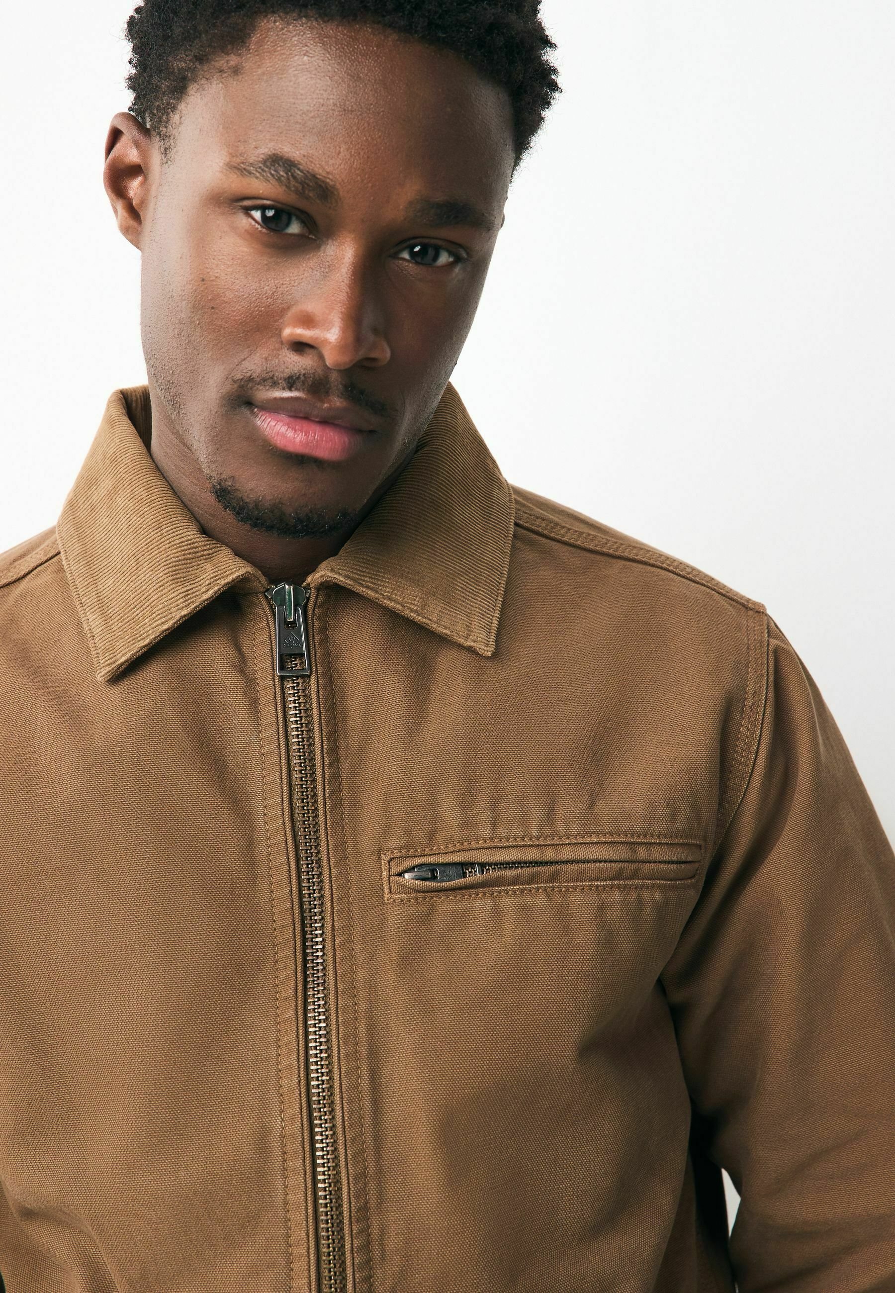Next REGULAR FIT - COLLAR WORKER - Summer jacket - tan/brown - Zalando