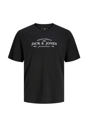 JPRBLAKEVIN TEE  - T-shirt print - black