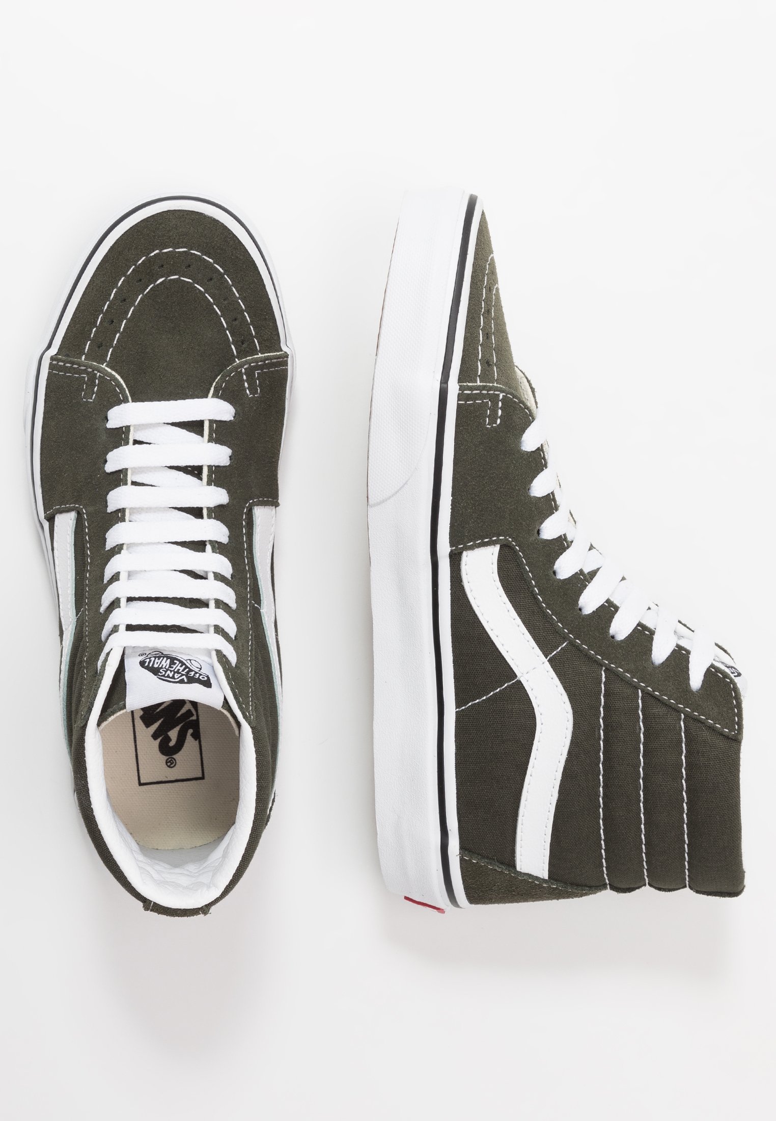 dark green high top vans
