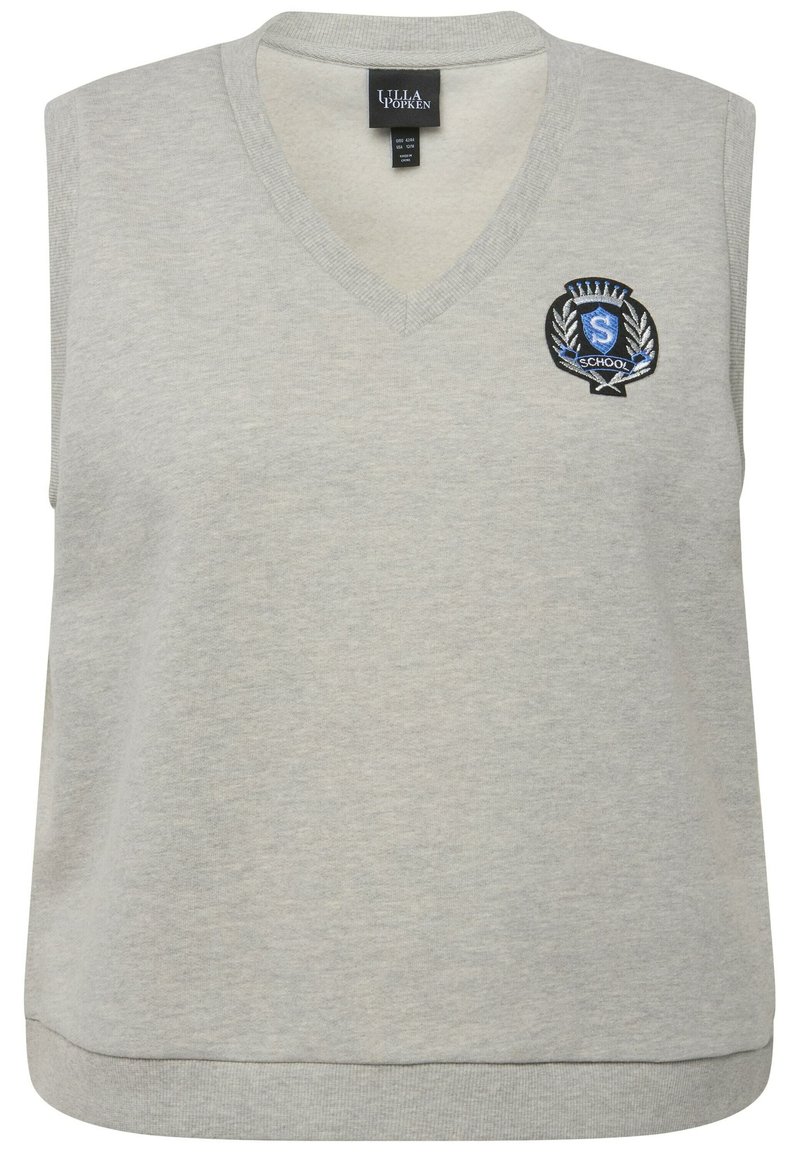 Ulla Popken Top lichtgrijs gemêleerd