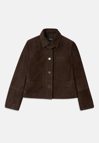 LESSA  - Leather jacket - dark chocolate