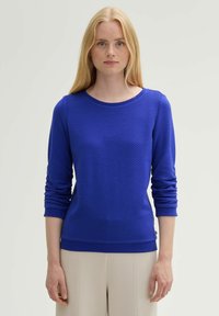 TOM TAILOR DENIM STRUCTURED - Sweatshirt - anemone blue