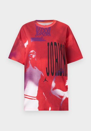 Jordan, TEE - T-Shirt print - bright crimson/black