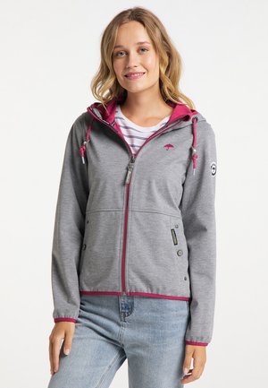 Schmuddelwedda, SCHMUDDELWEDDA FUNKTIONSJACKE - Sweatjacke - grau melange dunkelpink