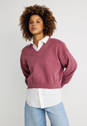 VINTAGE V NECK  - Felpa - crushed berry