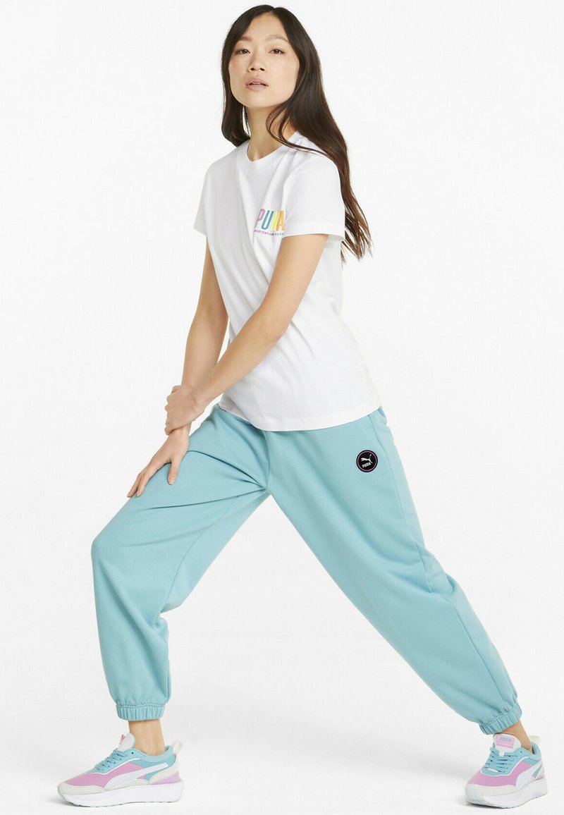 Puma SMILEYWORLD - T-shirt imprimé - puma white