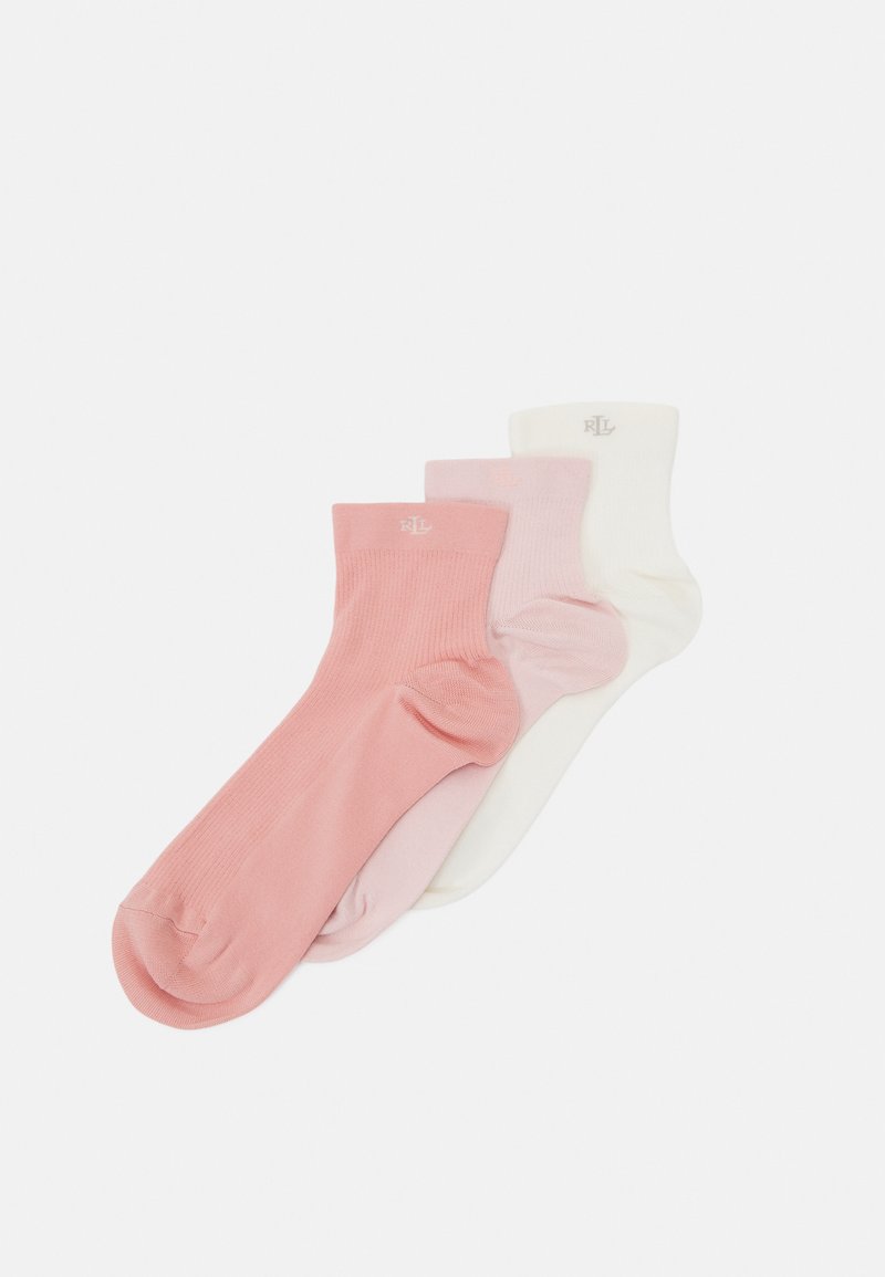 Lauren Ralph Lauren MONOGRAM MICROFIBER ANKLE SOCK 3PACK Socks