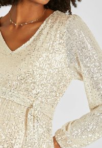 JoJo Maman Bébé SEQUIN MINI MATERNITY - Kokteilinė suknelė / vakarėlių suknelė - champagne