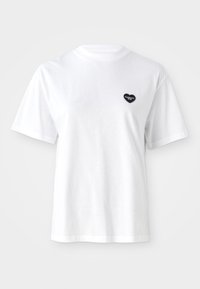 HEART PATCH - Majica kratkih rukava s printom - white/black