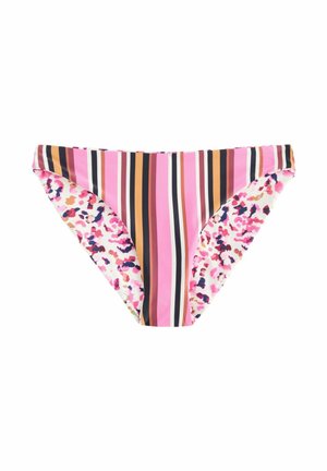 REVERSIBLE HIGH LEG - Bikinibukser - white spot pink stripe