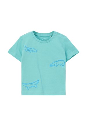 s.Oliver MIT PRINT - T-shirt imprimé - pastelltürkis