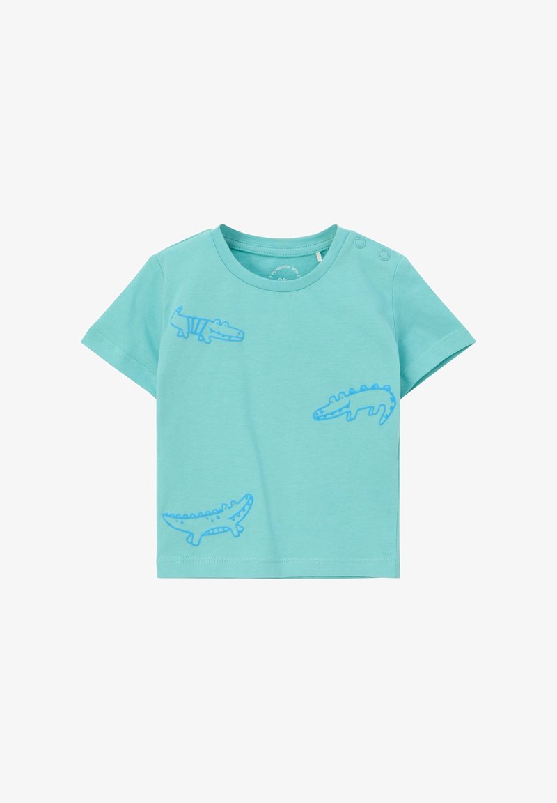 s.Oliver MIT PRINT - T-shirt imprimé - pastelltürkis
