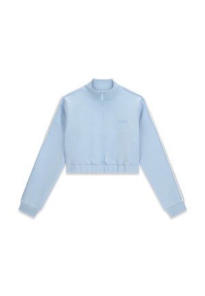 Guess, HOCHKRAGEN CROPPED SWEATSHIRT - Sweat zippé - hellblau