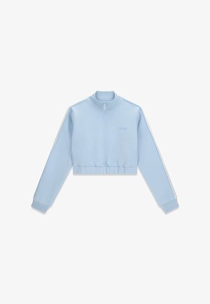 Guess, HOCHKRAGEN CROPPED SWEATSHIRT - Sweat zippé - hellblau
