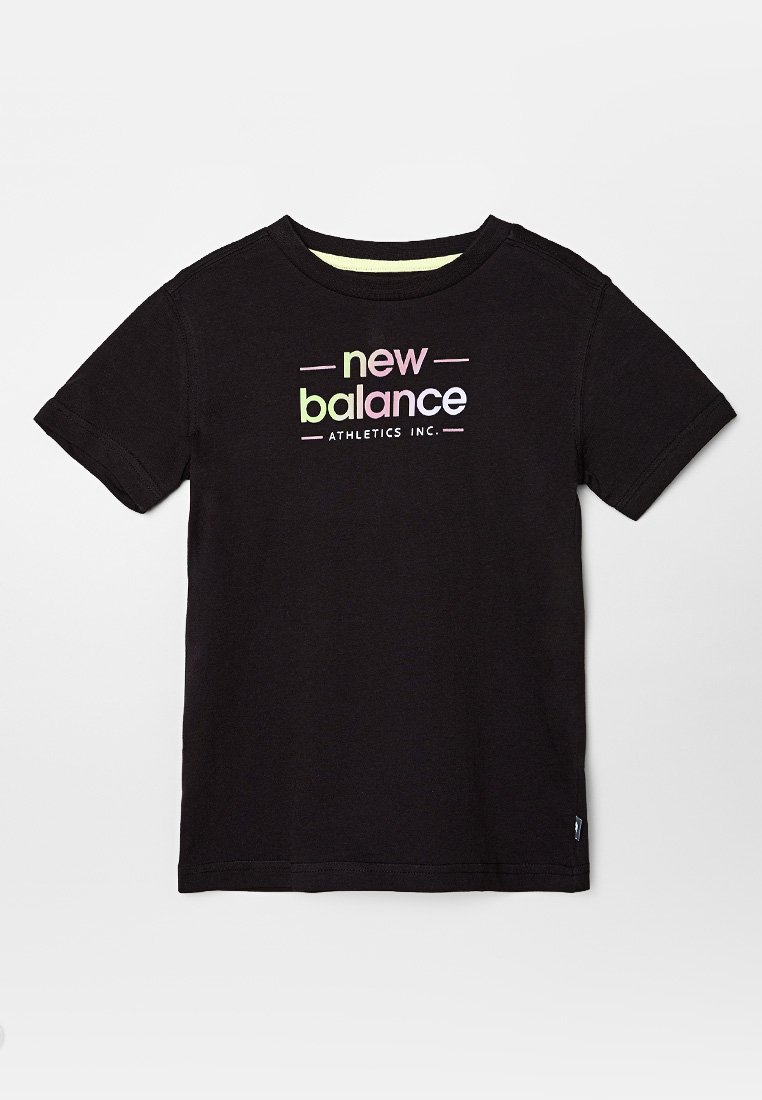New Balance T-shirt print zwart