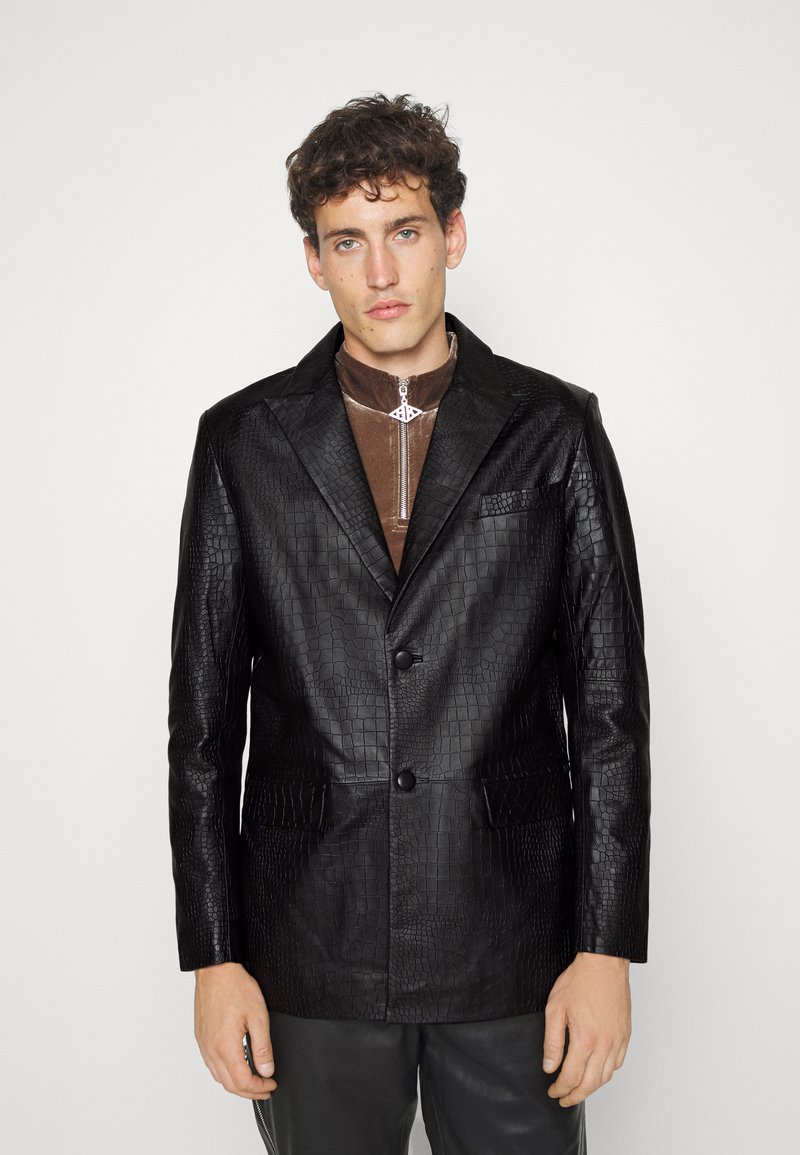 STUDIO ID CASUAL TAILORING SINGLE BREAST  - Blazer jacket - croco print black
