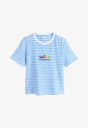 Next, REGULAR FIT - EMBELLISHED SARDINE SHORT SLEEVE CREW NECK T-SHIRT . - T-shirt print - blue white stripe