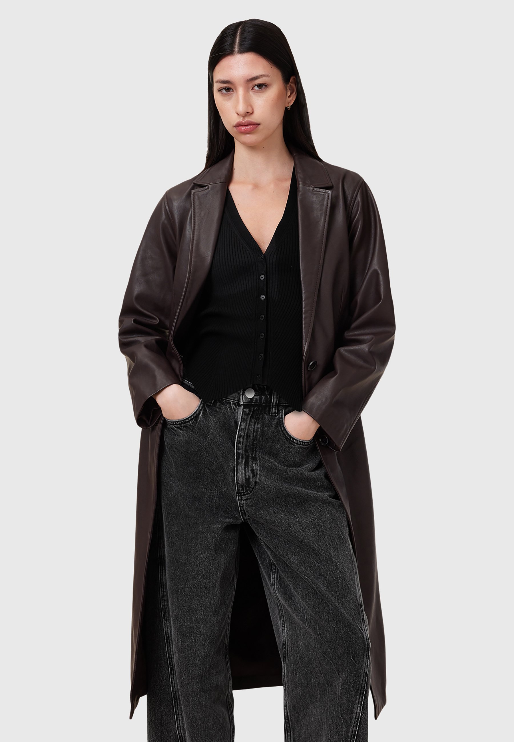 AllSaints AIRE - Classic coat - oxblood red/bordeaux - Zalando