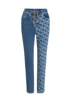 Karl Lagerfeld Jeans HIGH-RISE TAPERED MONOGRAM - Slim fit -farkut - monogram mid blue