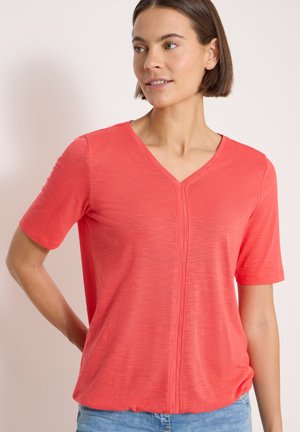 Cecil, KURZARM T-SHIRT IM TUNIKA-LOOK - T-shirt print - coral