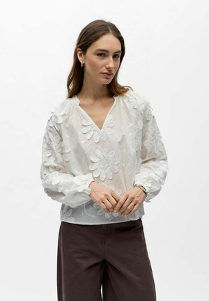3D BLUMEN - Blouse - cloud dancer