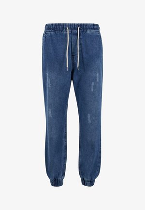 Urban Classics, Répafazonú farmer - mid deep blue washed