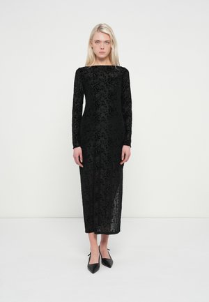 BURNOUT FLORAL DRESS - Robe longue - black floral