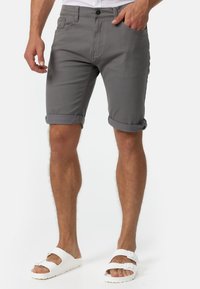 INDICODE JEANS VILLEURBANNE - Denim shorts - pewter